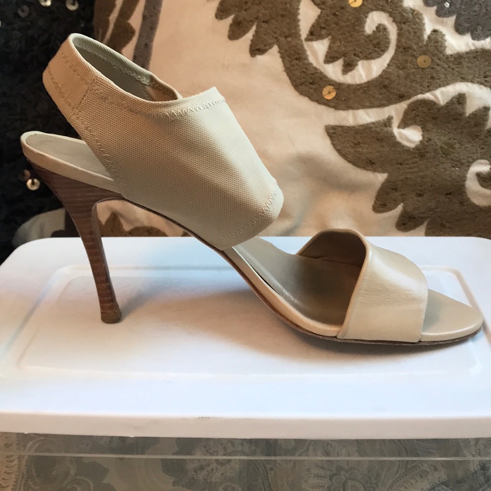 Stuart Weitzman khaki high heel sandals